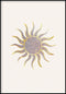 Glittery Sun Real Gold Poster 50x70cm